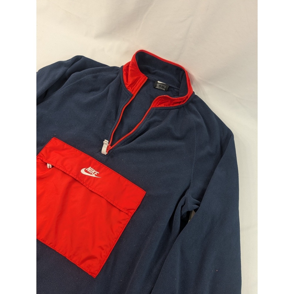 NIKE - MEN'S WINTER HALF ZIP‎  FLEECE JACKET Blue  Anorak Pullover L